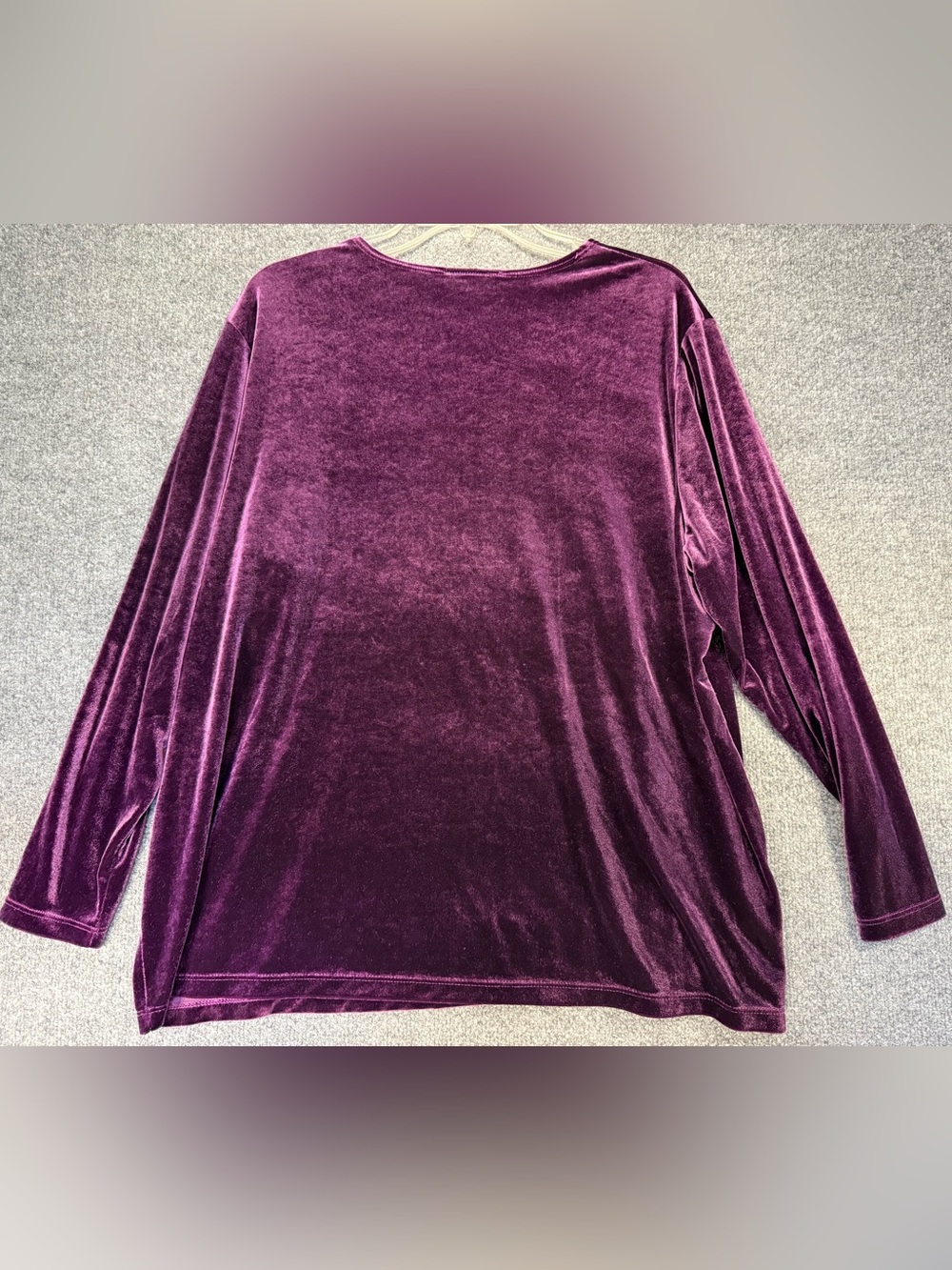 Velvet Long-Sleeve Top — Dialogue Women's Purple - Picture 2 of 7